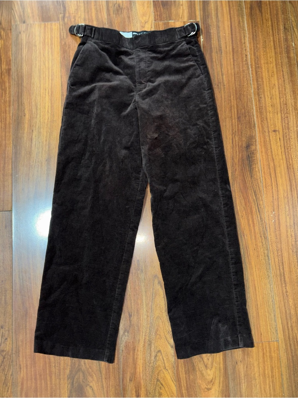 ASOS Men's Dark Brown Wide-Leg Corduroy Trousers
